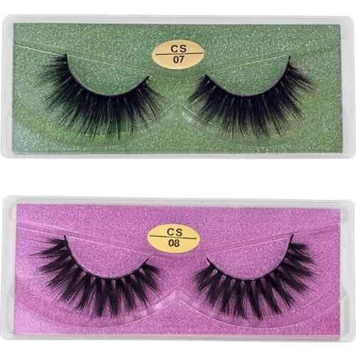 Hot Sale 3D False 10/20/30/40/50/100 Pairs Set Color Base Card Natural Thick Eyelashes M01-M10 Mink Makeup Wholesale Pack