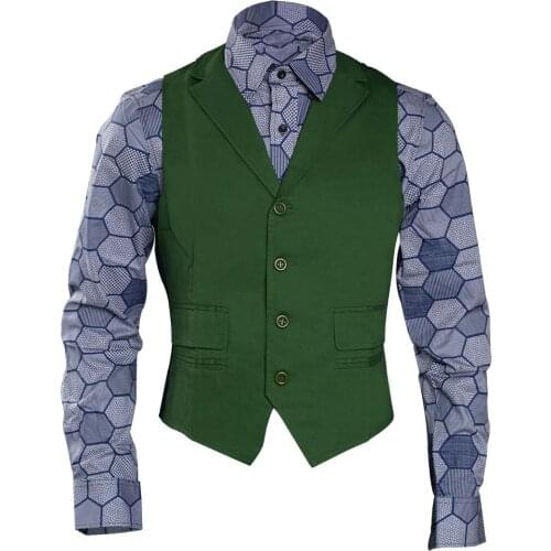 Anime Movie Joker Cosplay Costume Vest + Shirt Outfits Halloween Carnival Suit