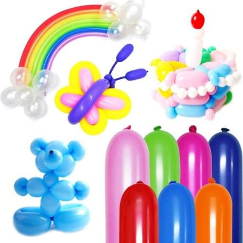 20/30/50pcs Metallic Magic Long Twisting Ballons DIY Cartoon Animal Flower For Children Birthday Circus Wedding Party Decoration