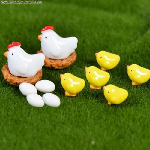 Cute Chick Family Moss Micro Landscap Decorative Ornaments DIY Landscaping Decorative Elements Accessories