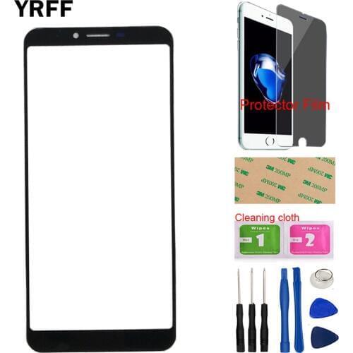 Mobile Front Glass For Cubot X18 Plus Front Outer Glass ( No Touch Screen Digitizer Panel ) Tools + Protector Film