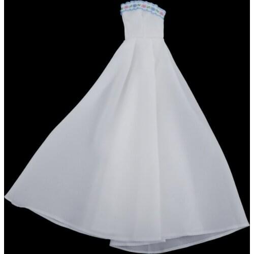 Fashion Doll Girl Dress Party Dance Gown Long Skirt For 1/6 SD DOD Accs Toy