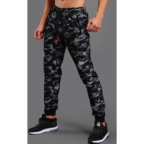 Mens Sweatpants Gyms Fitness Bodybuilding Joggers Workout Trousers Zipper Football Soccer Pants Training Sports Trousers