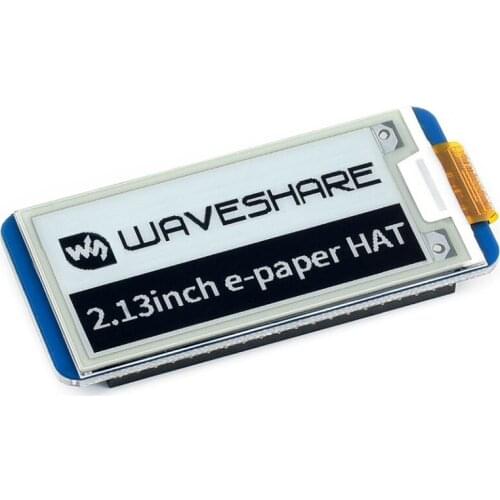 NEW-Waveshare 2.13 Inch E-Paper Hat ,250X122,2.13Inch E-Ink Display for RaspberryPi 2B/3B/Zero/Zero SPI Supports