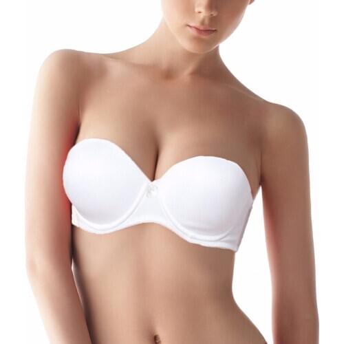 Charming Women Smooth Seamless Multi-Way Lingerie Ladys Sexy Push-up Underwear Thick Padded For Formal Bridal Dress ABCD DN