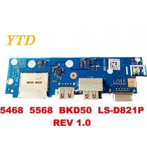 Original for DELL 5568 USB board 5468 5568 BKD50 LS-D821P REV 1.0 tested good freeshipping