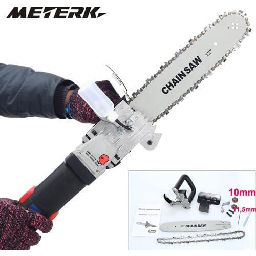 Electric Chain Saw Converter 12 Inch M10/M11.5 Chainsaw Bracket Changed 100 115 Angle Grinder Into Chain Saw Electric Saw Parts