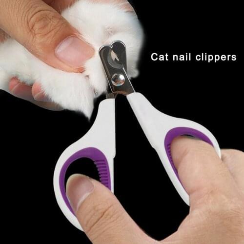 Hot Professional Dog Nail Clippers Cat Cutter Claw Clipper For Animals Slip-Proof Stainless Steel Pet Grooming Scissors Supplies