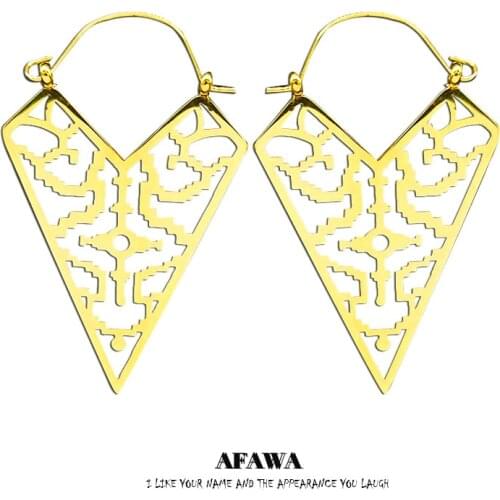 Geometry Stainless Steel Hoop Earings Women Gold Color Big Flower Earrings Women Round Boho Jewelry aros argolla boheme E9310S01