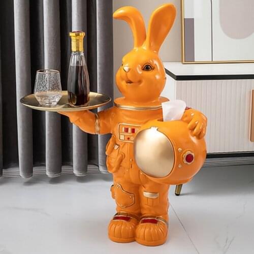 Nordic Home Decor Tray Decoration Statue Resin Sculpture Ornaments Living Room Large Floor Home Storage Organization Figurine