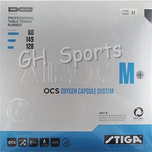 Stiga AIROC-M+ AIROC-S+ Table Tennis Rubber BLUE SPONGE Ping Pong Pimples In With Sponge Tenis De Mesa