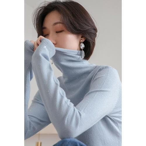 Turtleneck sweater women knitted tops
