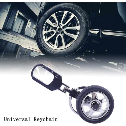 Universal Car Wheel Keychain Key Ring Auto Tire Wheel Keychain Car Key Holder with Logo for BMW Audi Honda Mercedes