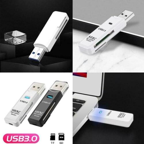 2 IN 1 Card Reader USB 3.0 Micro SD TF Card Memory Reader High Speed Multi-card Writer Adapter Flash Drive Laptop Accessories