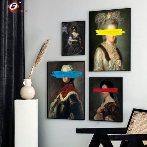 Vintage Palace Posters Art Prints Masked Woman Abstract Classic Canvas Painting Wall Decor Picture For Bedroom Unique Home Decor