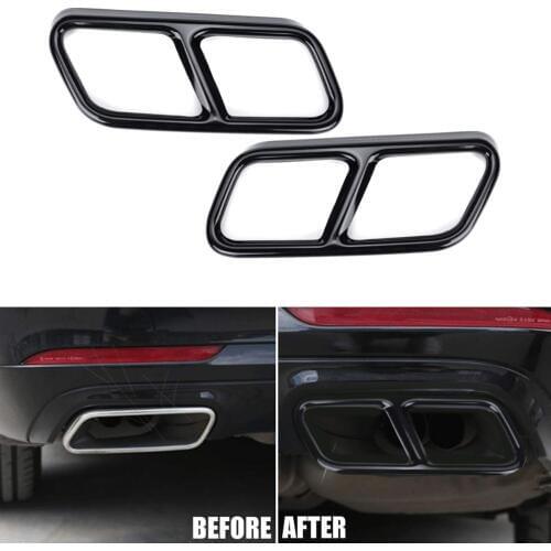 Yubao For Mercedes Benz S Class W221 10-13 W222 A217 C217 14-17 R W251 10-17 GL X166 13-15 Black Rear Dual Exhaust Pipe Cover