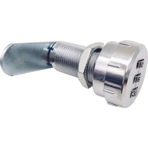 Coded Cam Lock 3-Digit Combination Password Lock 30mm Thread Length Zinc Alloy Coded Security Lock for Safe Locker Box