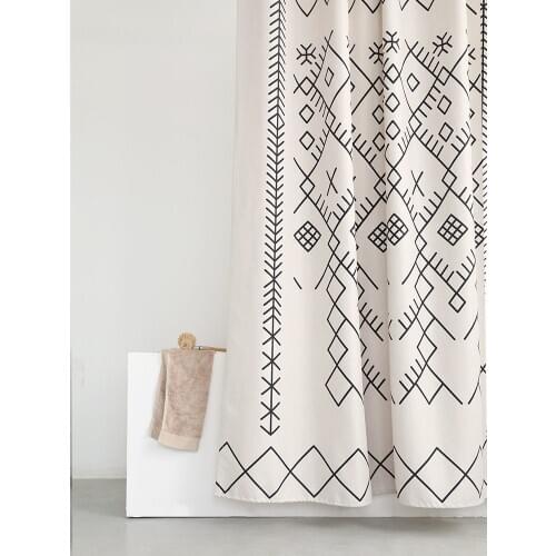 NEW not in Imitation linen shower curtain Bohemia bathroom Partition curtains Waterproof Thicken fabric customizable Home Decor