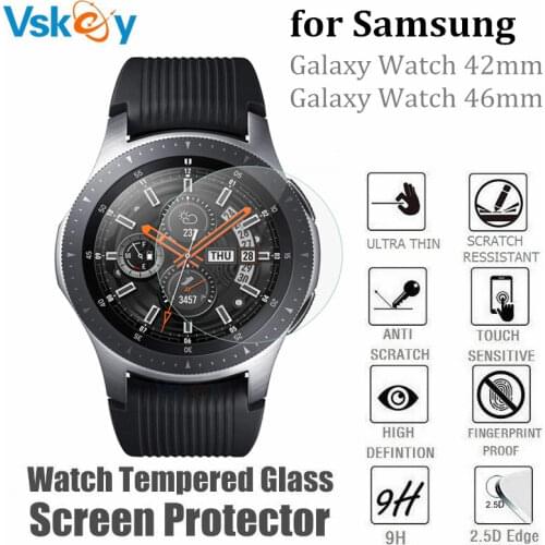 100PCS Tempered Glass Screen Protector for Samsung Galaxy Watch 46mm Round Smart Watch Protective Film