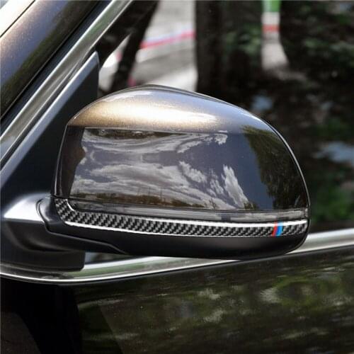 Carbon Fiber Rearview Mirror Anti-rub Stripe Cover Trim for BMW BMW X5 F15 X6 F16 X3 F25 X4 F26 Stylish Car Accessories Sticker