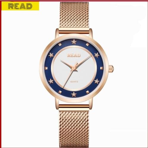 Creative Women Quality Watches Luxury Rosegold Quartz Movement Waterproof Ladies Watches Mesh Bracelet Wristwatches For Women