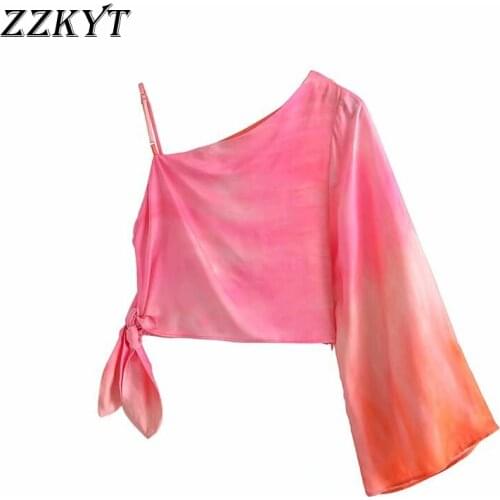 Блузки с галстуком ZZKYT China At AliExpress