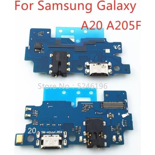 1pcs Applicable to For Samsung Galaxy A20 SM-A205F A20S A207 USB charging port charger base connector soft cable Replace parts