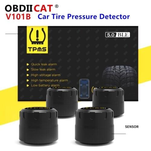 OBDIICAT V101B TPMS Bluetooth /4.0 universal external tyre pressure sensor For IOS Android phone tire pressure sensor