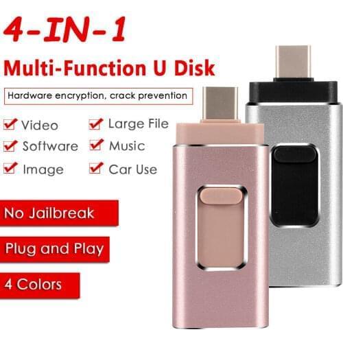 4 in 1 Type-c OTG USB Flash Drive Memory Stick For iPhone Android PC 256 GB