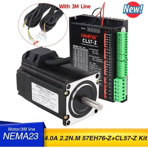 57CME22 57EH76-Z+CL57-Z kit Double outlet driver Nema23 servo Closed Loop motor 4.0A 2.2N.m 57 motor 12V Stepper Motor