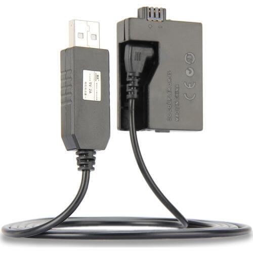 5V USB ACK-E5 Drive Cable Power adapter LP-E5 dummy battery DR-E5 DC Coupler grip for Canon EOS 450D 500D 1000D XS XSi T1i