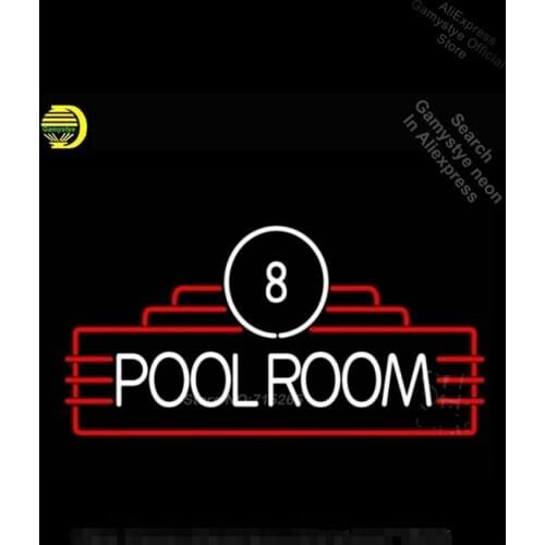8 Pool Room Neon Sign Decorate Real Glass Tube Neon Bulbs Recreation Game Room Neon Sign Professional Logo Designers Coors Light