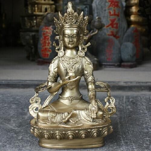 Art boutique opening copper ornaments decangwang Bodhisattva Tara Tantric Buddhism supplies Home Furnishing Jewelry Set