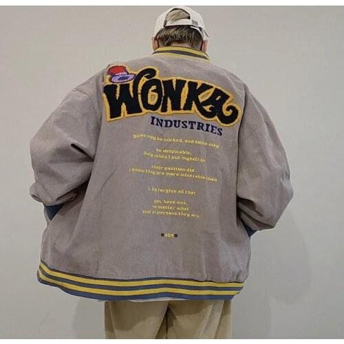 2021 spring new flocking letters baseball uniform jacket men women handsome trend all-match preppy Style street trend tops ins