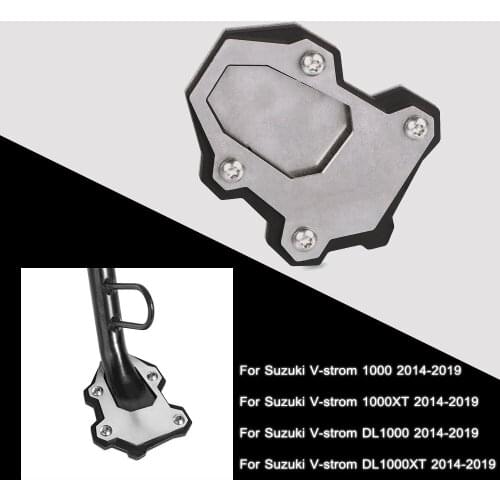 Motorcycle Side Stand Enlarger Plate Pad Kickstand Extension Protection For Suzuki V-strom DL1000 DL 1000XT 2014 2015 2016-2019