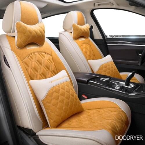 DOODRYER flax car seat covers for Mercedes Benz W203 W210 W211 AMG W204 C E S CLS CLK CLA SLK A20 class Car-Styling car seats