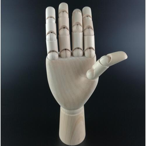 Good Quality New 1 Pc Women Right/Left Hand Artist Model Jointed Articulated Wood Sculpture Mannequin Wooden 25*5cm