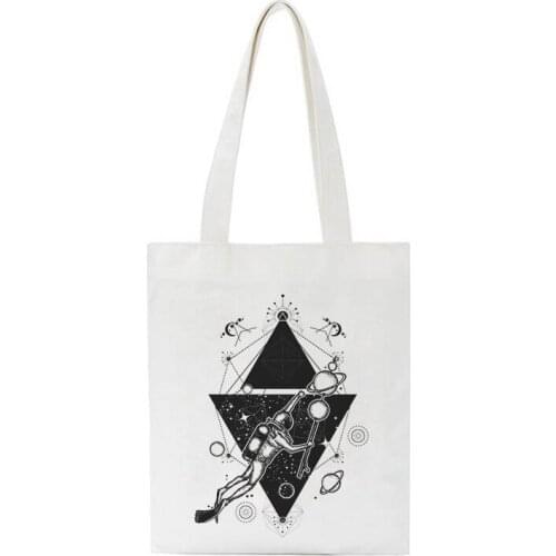 Summer Alone In The OfficeShoulder Canvas Bags Harajuku shopping bag TV Show Print Handbag Fashion Wallet Ins Women Bag