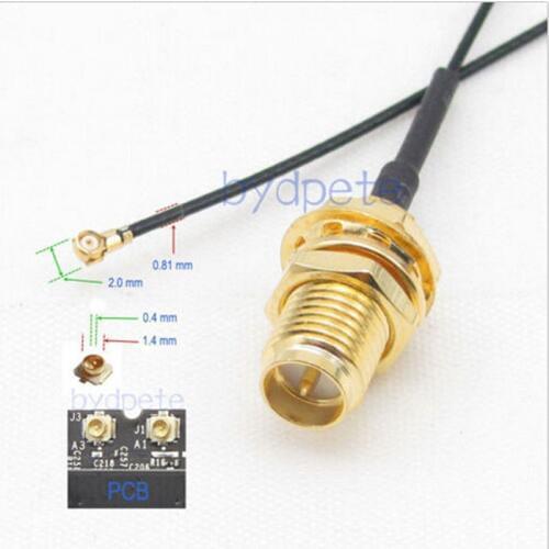 6in 6'' IPX IPEX I-PEX U.FL 0.8mm to RP SMA female (male pin) RF pigtail jumper cable for PCI WIFI Card wireless router 15CM