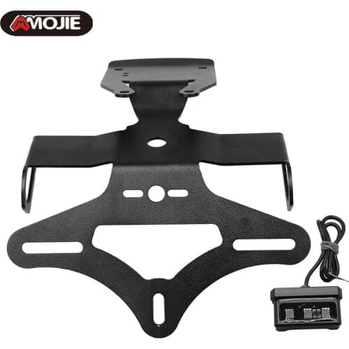 Motorcycle Tail Light Brake License Plate Bracket Fold Taillight Mount Holder Eliminator For Kawasaki Z900 2017 2018 2019 2020