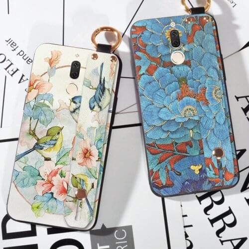 Soft Phone Holder Case For Huawei Mate 9 Pro 10 Lite P10 Plus Silicon Bird Wrist Strap Case For Huawei Nova 2i 2 3 3i 3E 4 4E