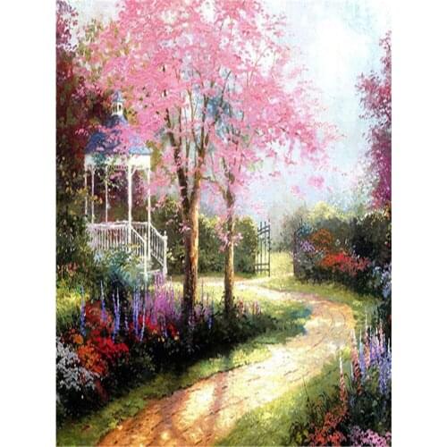 Landscape Scenery DIY Cross Stitch Embroidery 11CT Kits Craft Needlework Set Cotton Thread Printed Canvas Home Design