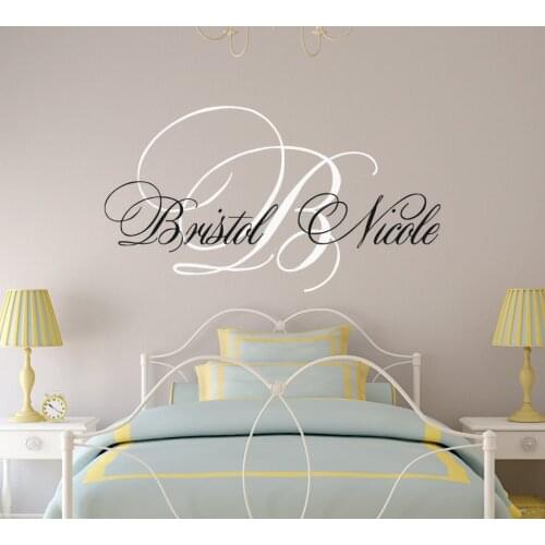 Fancy Script Custom Name Decals For Bedroom Waterproof Home Decor Princess Room Wall Stickers Available In Numerous Colors ZA616