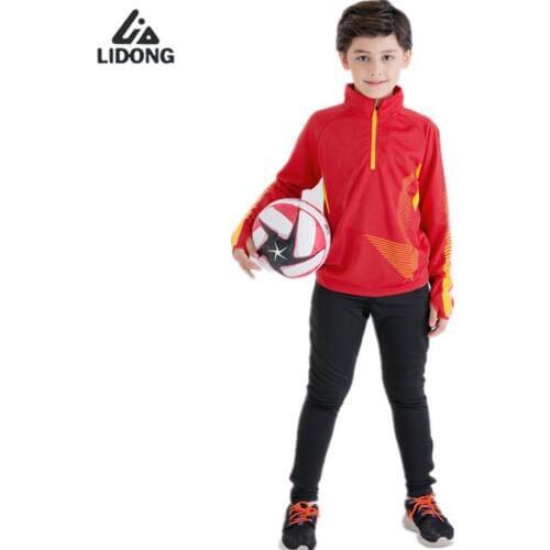 2017 18 Kids Sport Running Survetement Football Set Long Jacket Suit Boys Soccer Training Skinny Leg Pants Child Tracksuits Kits