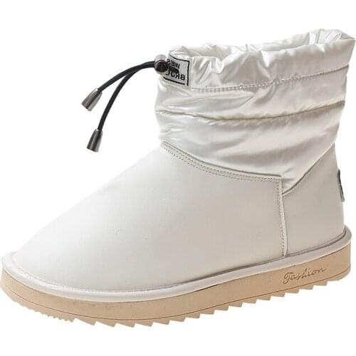 Autumn and winter snow boots womens warm short cotton boots round head Sequin flannel Plush warm