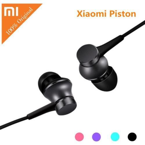 Original Xiaomi Piston Earphones Pink Blue Bass Earphone Basic Version Headset with Remote Microphone for Mobile Phone
