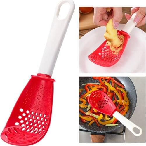 Food Masher Portable Multipurpose Potato Masher Kitchen Masher Multifunctional Kitchen Cooking Spoon Colander Kitchen Tools