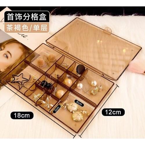Jewelry Storage Box Storage Organizer Earrings Necklace Diamond Display Stand Transparent Plastic Box