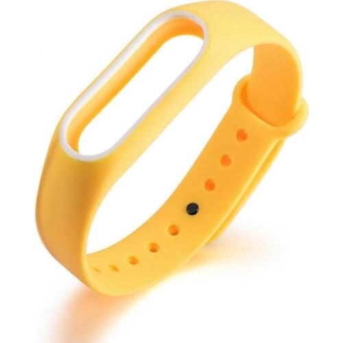 Adjustable Soft Silicone For Xiaomi Mi Band 2 Replacement Sport Silicone Strap Wristband Bracelet Two-Tone Replacement Strap 23
