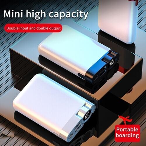 LED Display 10000mAh Power Bank Dual USB External Battery Mini Powerbank Mobile Phone Portable Charger For iPhone Mi Poverbank